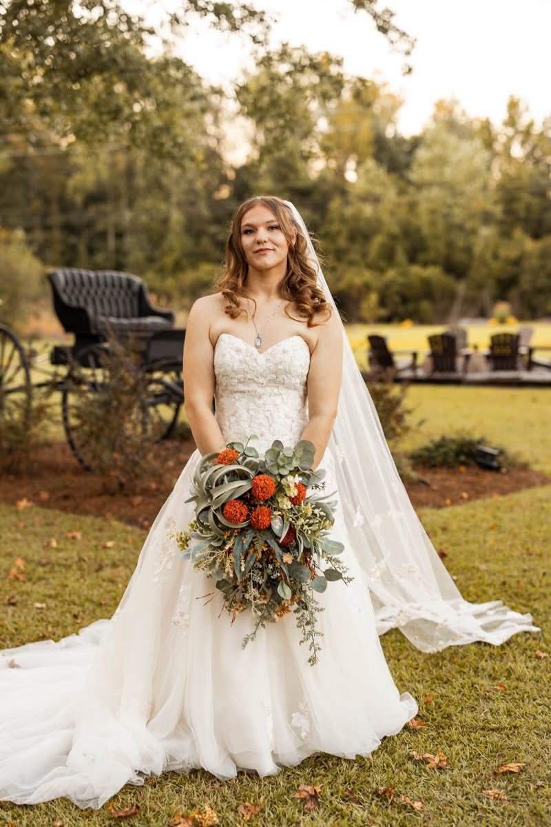 Bride portrait on the grounds.